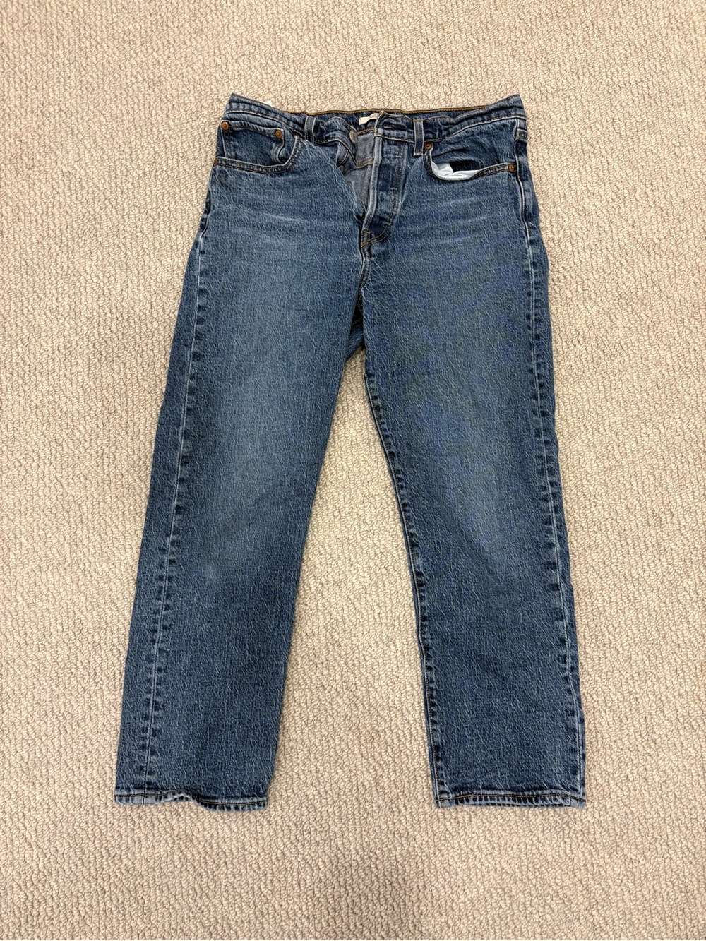 Levi's Straight-Leg Dark Blue Denim Jeans
